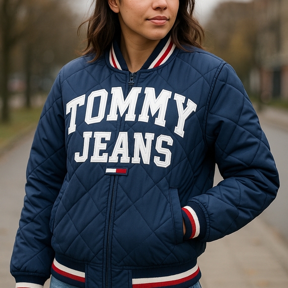 Tommy Jeans Blue Quilted Jacket - Picture 1 of 1